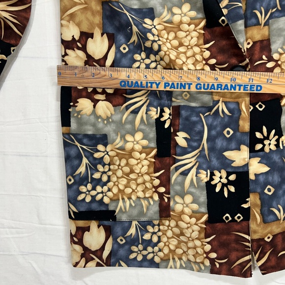 Vintage Kensington Square USA Womens MP Black Brown Floral Single Button Blazer - Picture 11 of 11